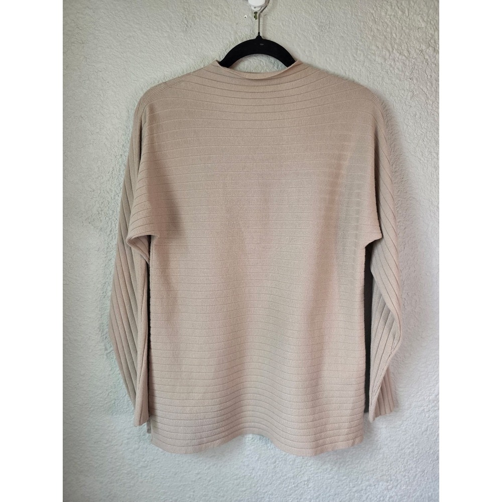Banana Republic Knit Sweater Long Sleeve Ribbed Texture Beige Size S